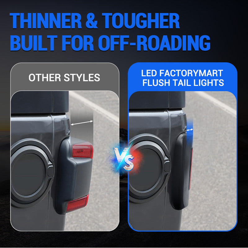 Flush Mount Jeep Tail Lights for Jeep Wrangler JL 2018–2026