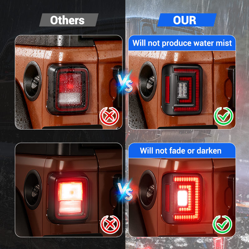 Flush Mount Jeep Tail Lights for Jeep Wrangler JL 2018–2026