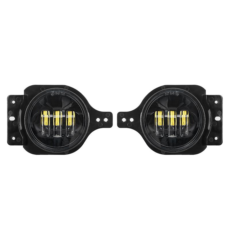 DOT Approved 4 Inch 30W LED Fog Lights for 2018-Later Jeep Wrangler JL Sport/Sport S and Gladiator JT Sport/Sport S