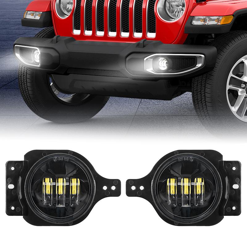 LED fog lights in Jeep Gladiator 