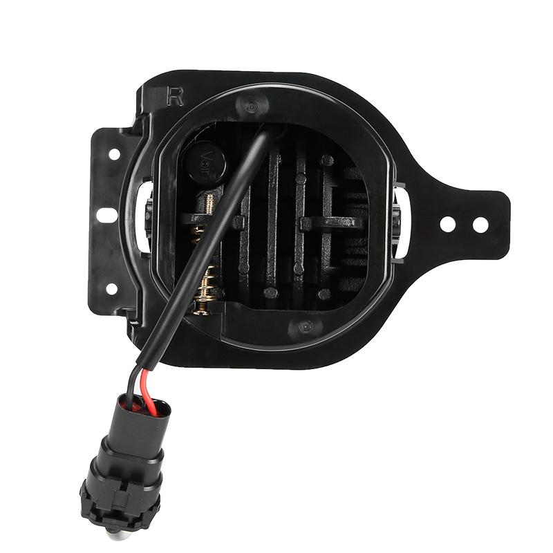 Jeep LED fog light made of die-cast aluminum housing and PMMA+ABS lens