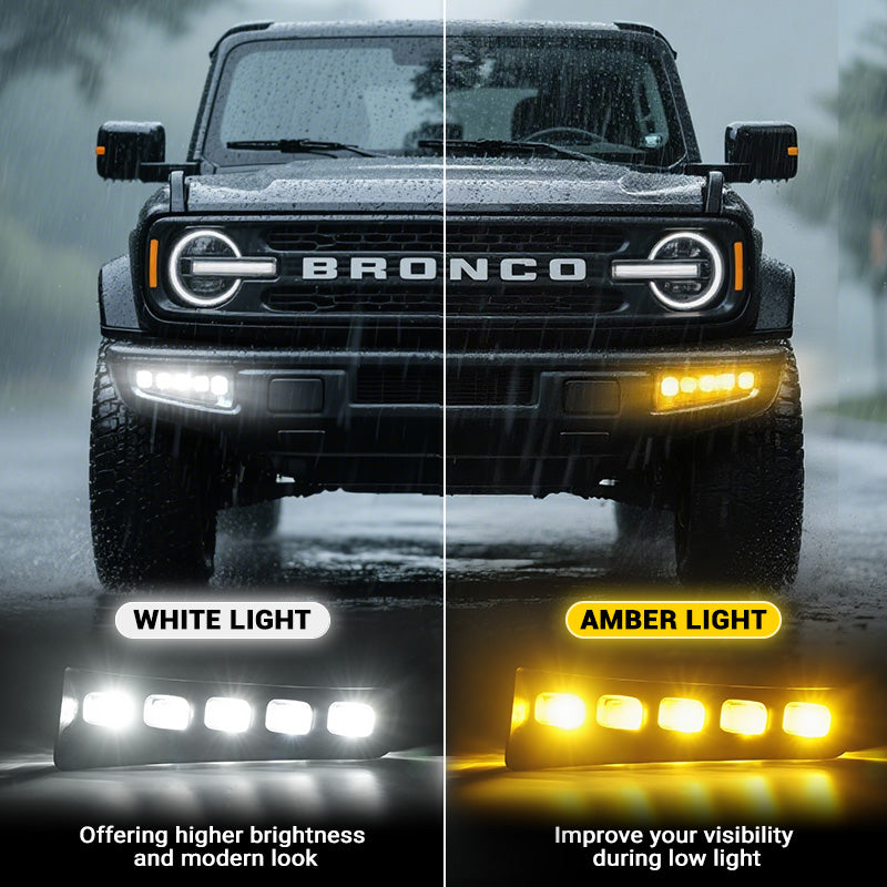 ford bronco fog lights with witchable color