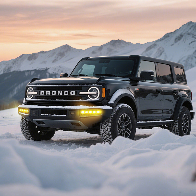 Bronco amber color fog lights