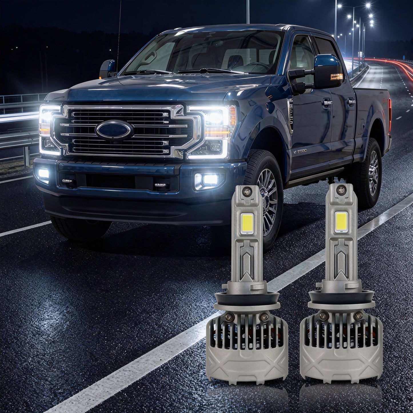 Fit For 2020-2025 Ford F350 Super Duty H11 9005 LED Headlight Bulbs