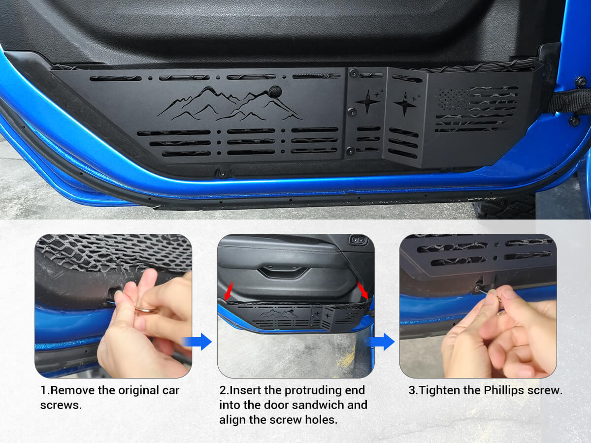 2018+ Jeep Wrangler JL Front Door Storage Box Organizer