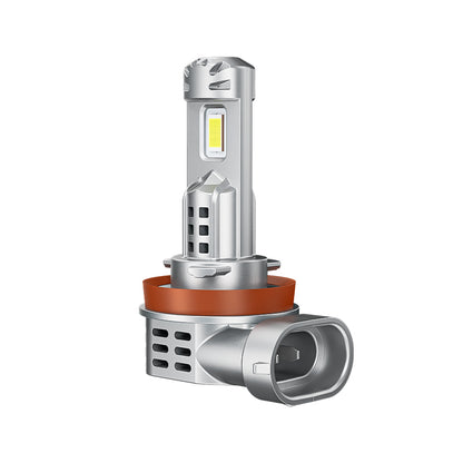 Detail view of the H11 LED bulb connector and plug for easy installation