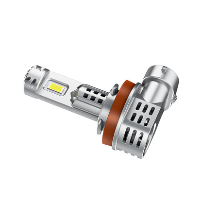 Suparee H11 LED headlight bulb viewed from side angle showing LED chips