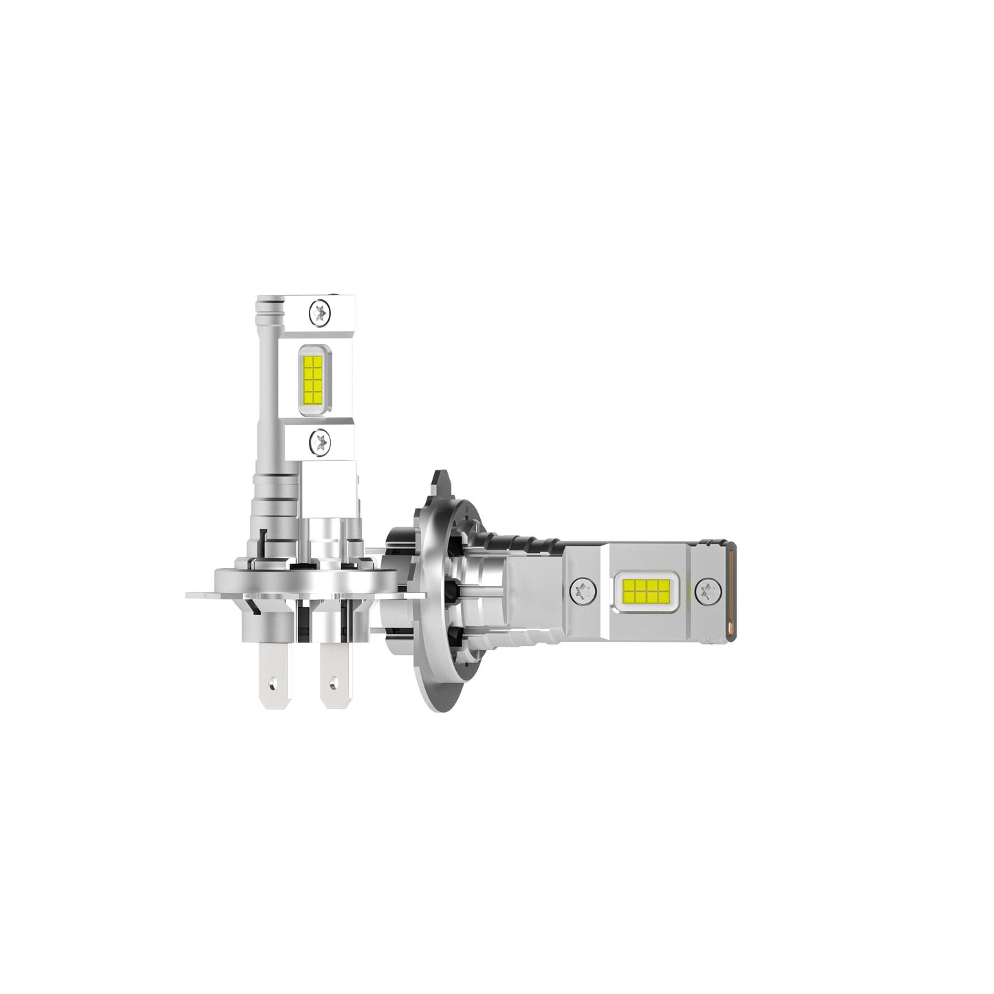 SP Air Series 60W H7 7000LM 6000K LED Headlight Bulbs with dual-sided LED chips and aluminum heat sink for enhanced vehicle lighting performance.