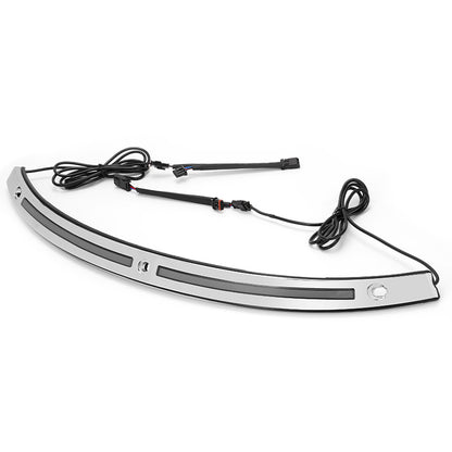 Front view of Harley-Davidson LED Windshield Trim Lights for Street Glide, Electra Glide, Tri Glide