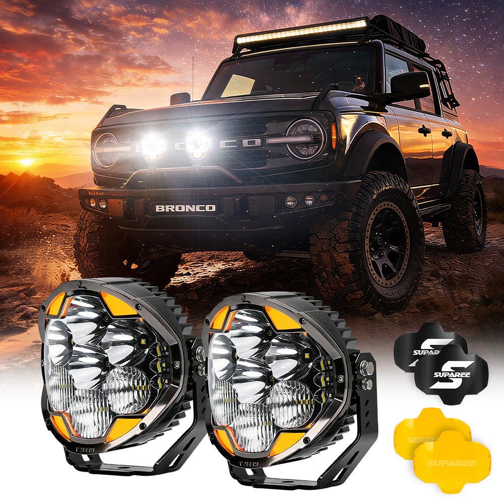 high performance 7 inch LED lighting pods with 13346 lumens and long distance beam