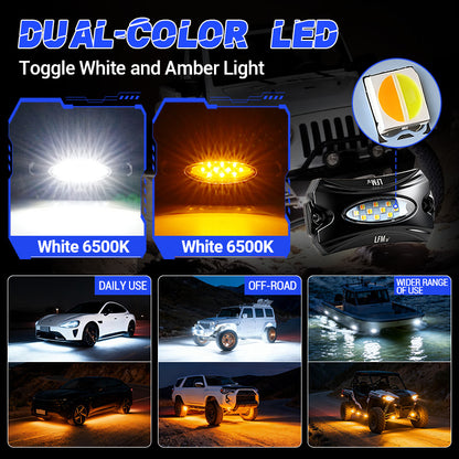 Best rock lights with premium LED chips 6W output 110° wide beam bright and uniform illumination for off-road vehicles