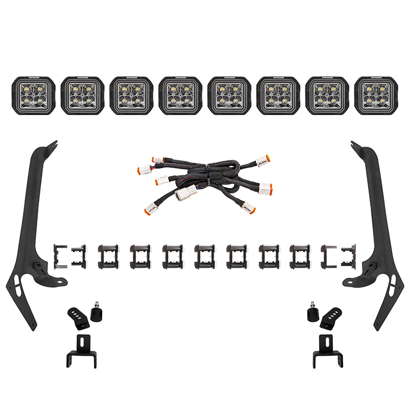 5 Inch LED Pod Lights White + Amber Dual-Mode for Jeep Wrangler JL/ Gladiator JT