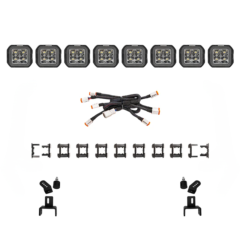 5 Inch LED Pod Lights White + Amber Dual-Mode for Jeep Wrangler JL/ Gladiator JT