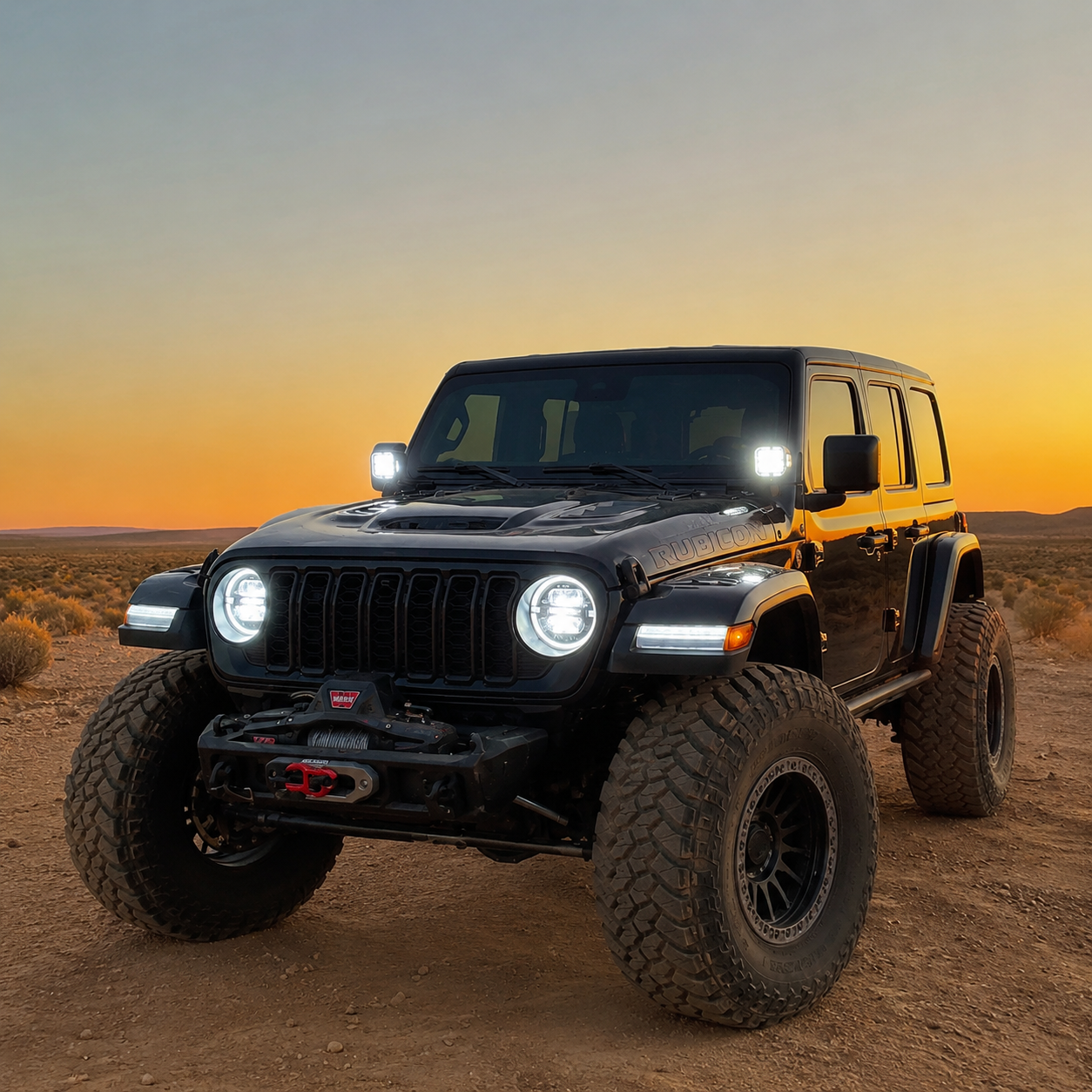 5 Inch LED Pod Lights White + Amber Dual-Mode for Jeep Wrangler JL/ Gladiator JT