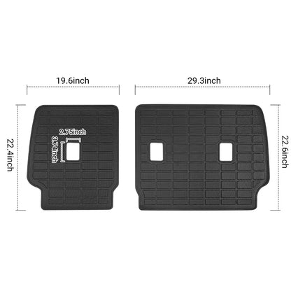 Dimensions of rear seat back protector for 2025 Toyota 4Runner 5-seater, custom-fit all-weather TPE mat