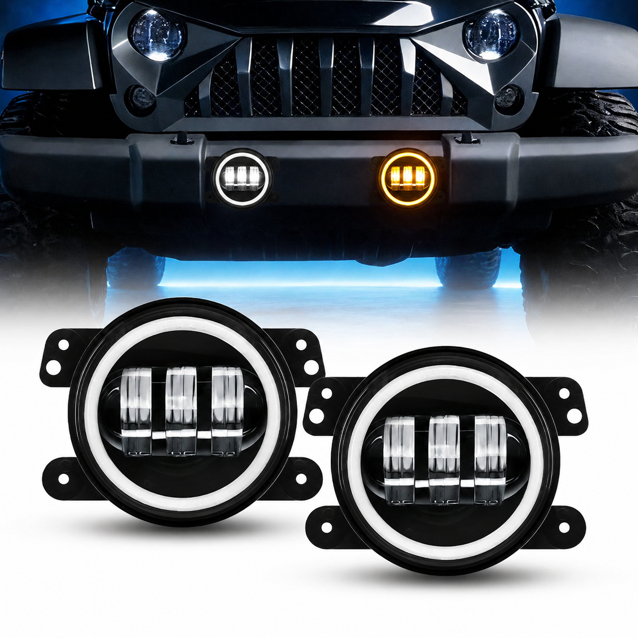 Multi-color jk fog lights