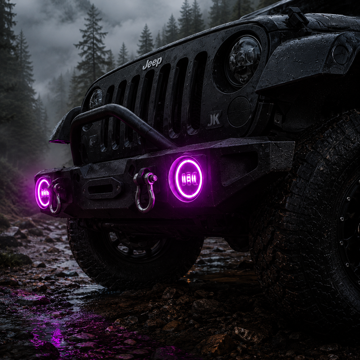 Multi-color jk fog lights