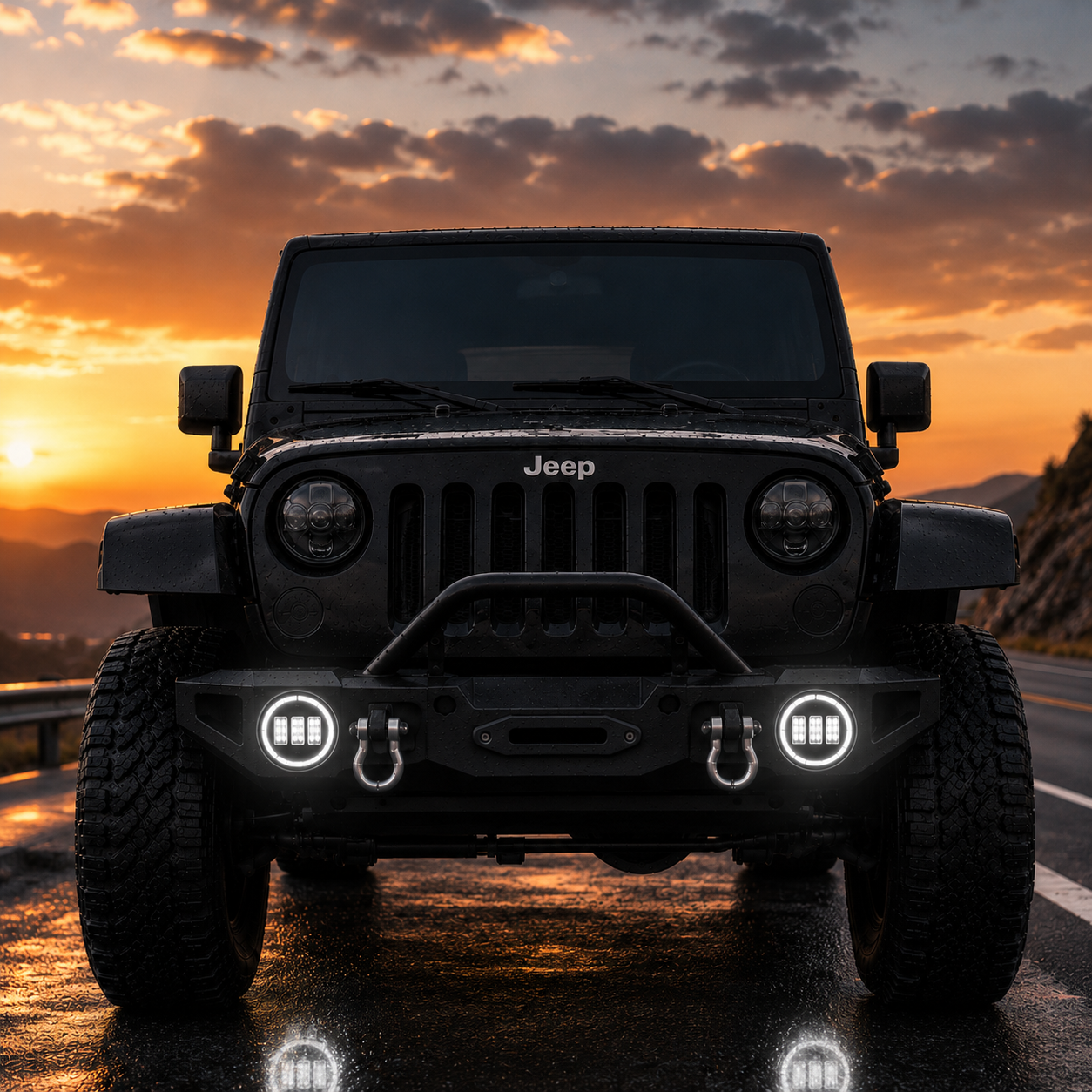 Multi-color jk fog lights