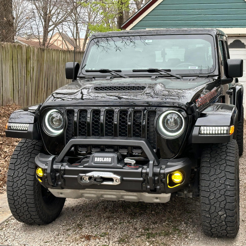 Jeep front turn signals installed on car