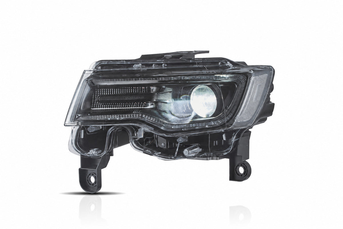 2014–2022 Jeep Grand Cherokee WK2 LED Headlights with Sequential Turns & Startup Animation — Pair