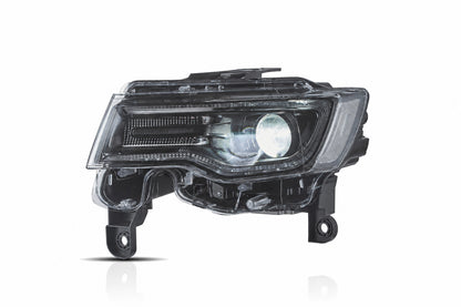 2014–2022 Jeep Grand Cherokee WK2 LED Headlights with Sequential Turns & Startup Animation — Pair