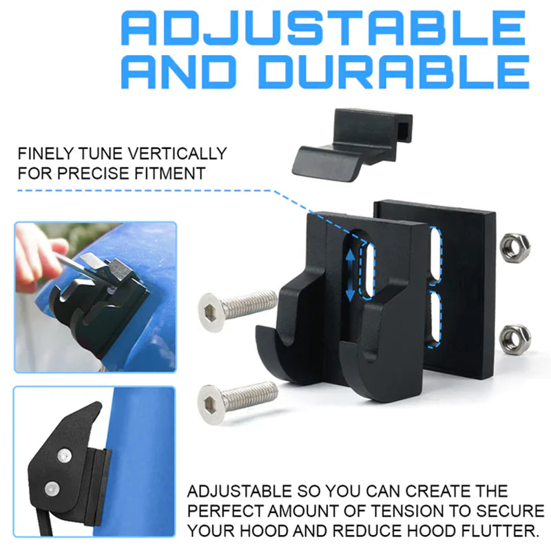 Stronger Support and Reduced Hood Flutter For Jeep Hood Lock