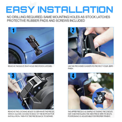 Direct Bolt-On Replacement for Easy Upgrade Jeep Hood Lock