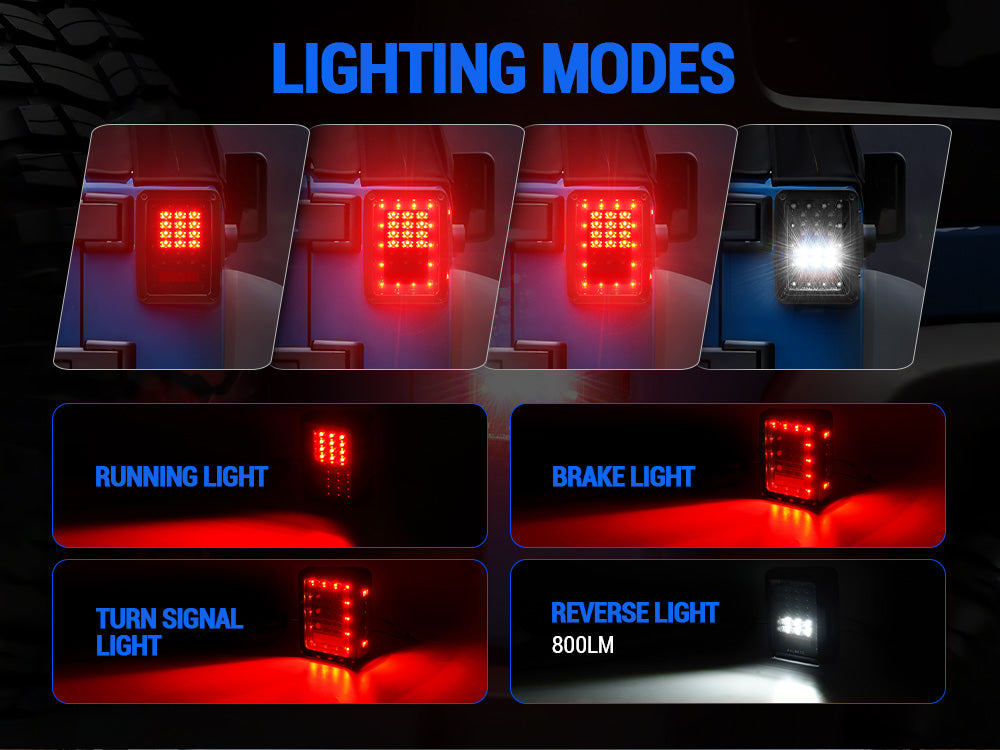 Jeep 7" Headlights, 4" Fog Lamps, Front Turn Signals, Fender Turn Signals & Taillights