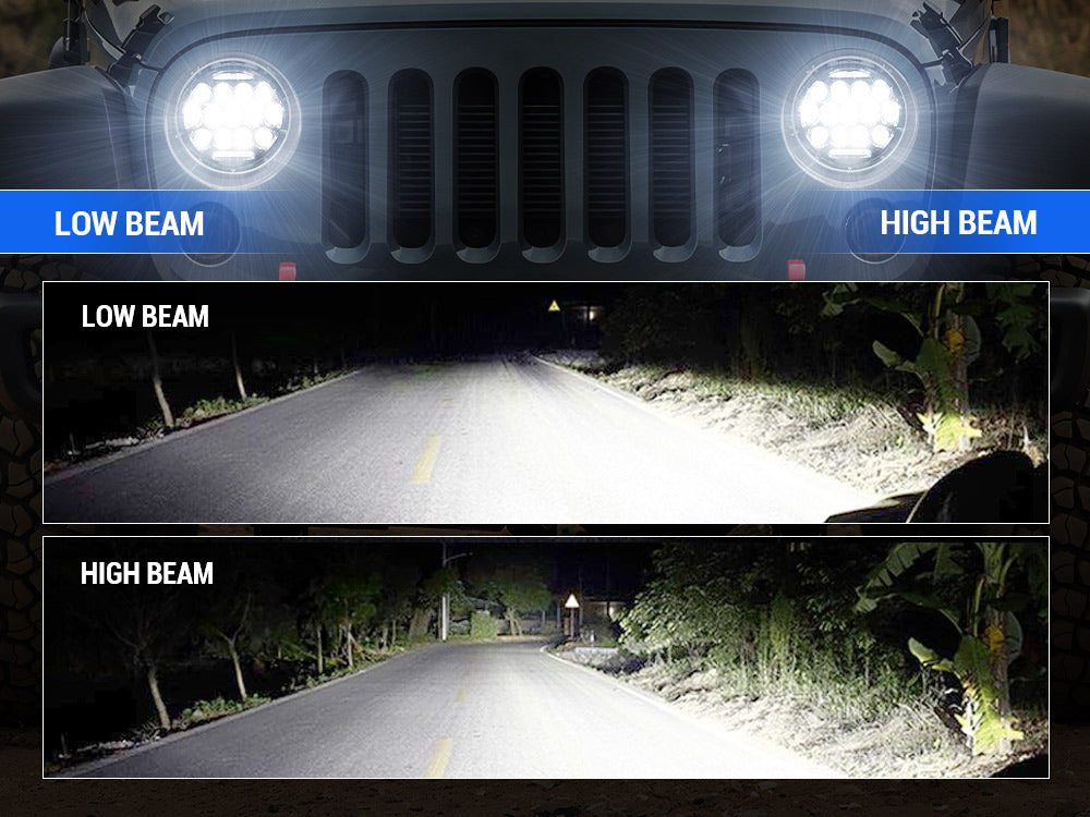 Jeep 7" Headlights, 4" Fog Lamps, Front Turn Signals, Fender Turn Signals & Taillights