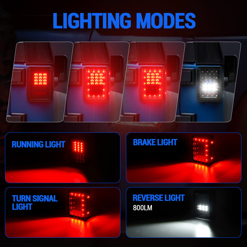 Jeep 7" Headlights, 4" Fog Lamps, Front Turn Signals, Fender Turn Signals & Taillights