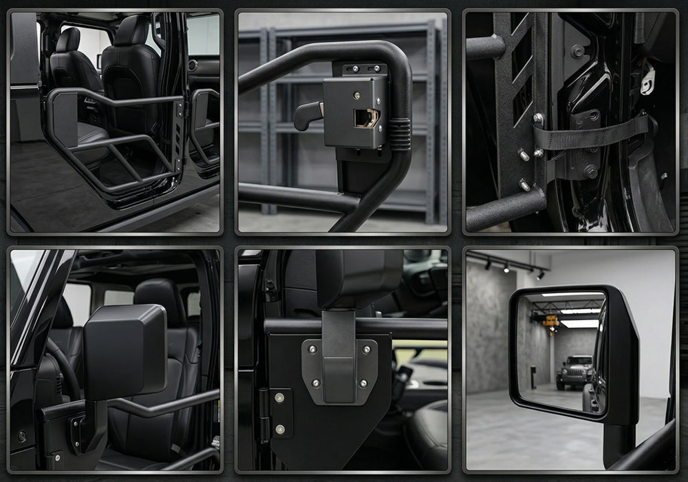 jeep jl jt half doors in a wrangler