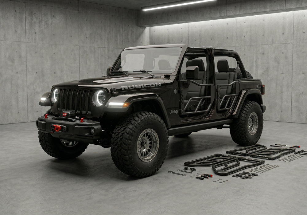 jeep jl jt half doors in a wrangler
