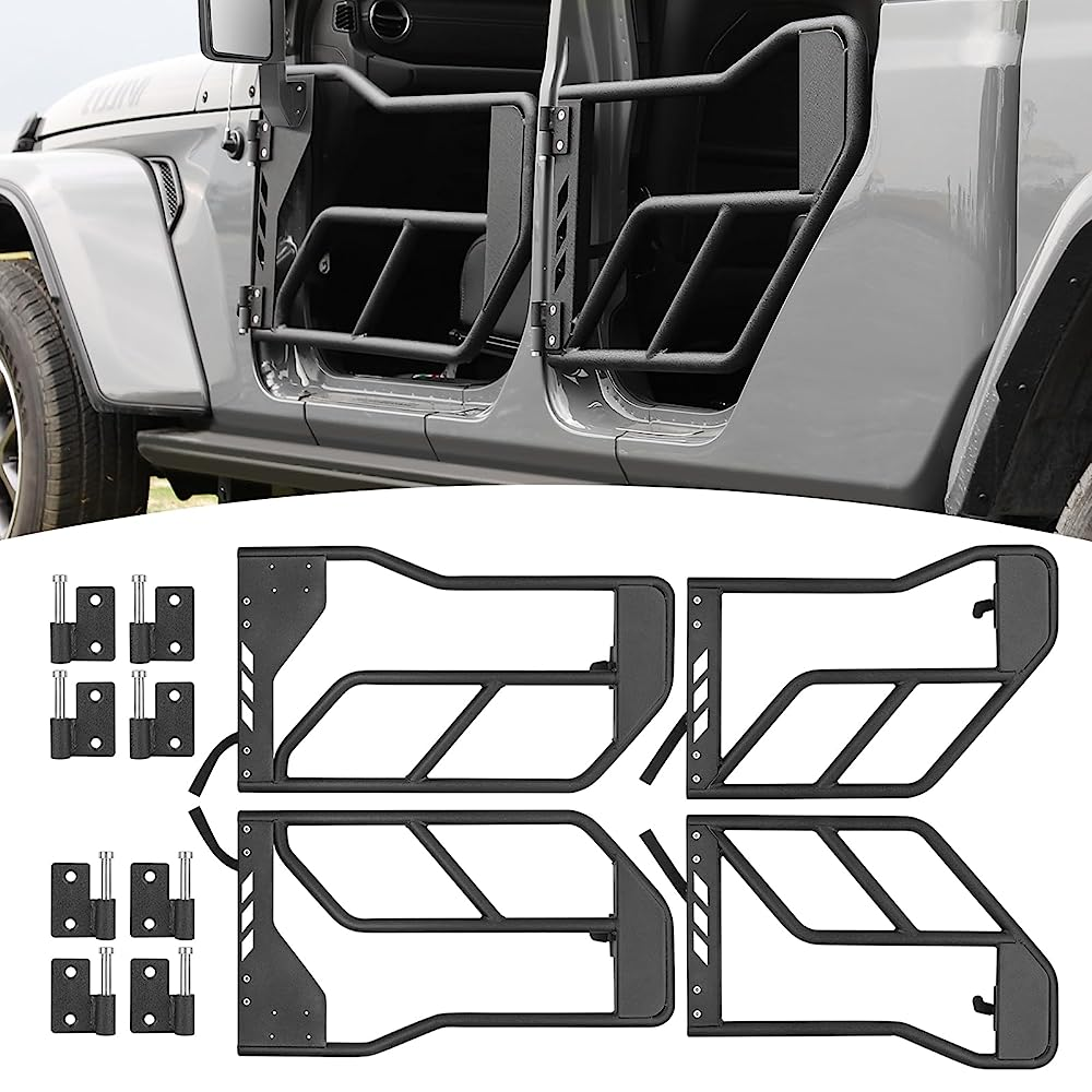 Jeep Tube Doors with Side View Mirror for 2018-2026 Wrangler JL JLU & Gladiator JT | Tough Style