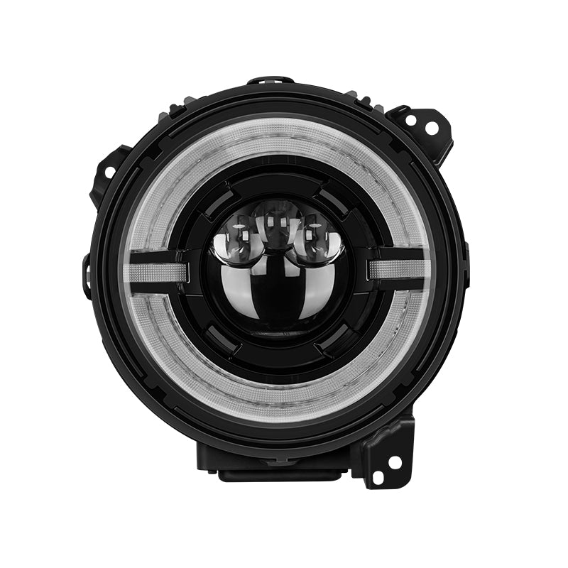 Crystal Series DOT 9 Inch LED Headlights with Dual Halo Ring for 2018-Later Jeep Wrangler JL & 2020-Later Gladiator JT