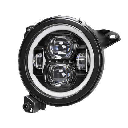 Jeep JL LED Headlights with halo lighting function