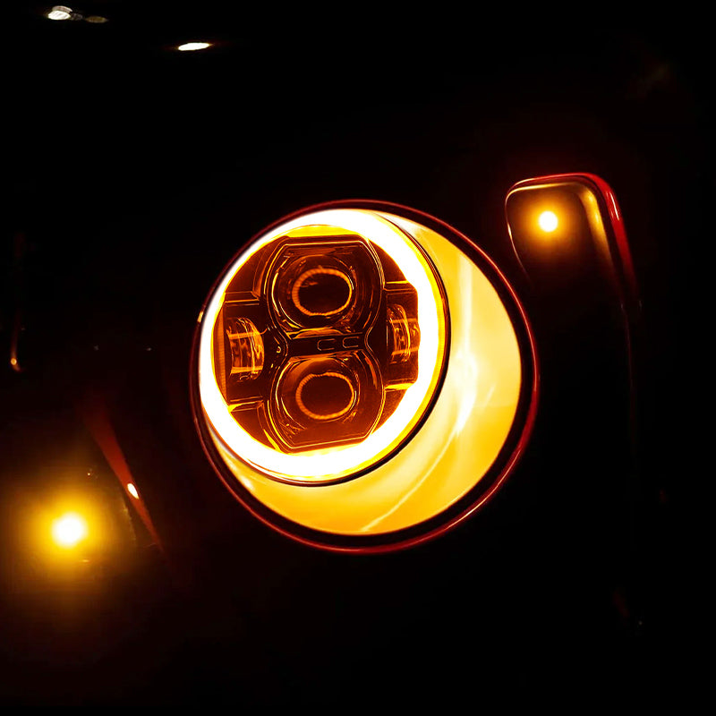Jeep JL LED Headlights with halo lighting function