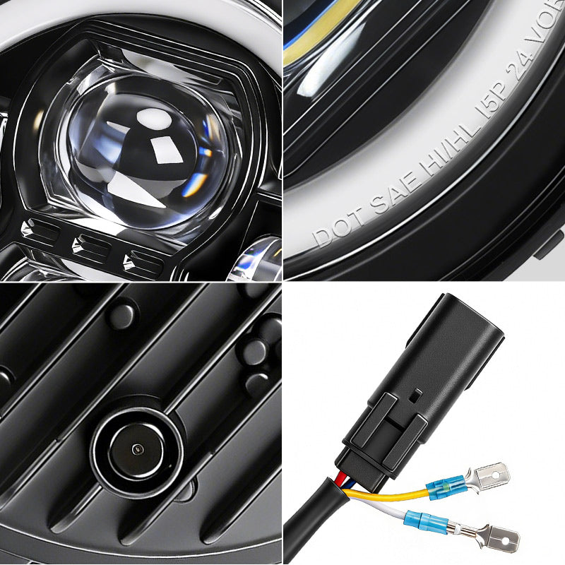 Jeep JL LED Headlights with halo lighting function