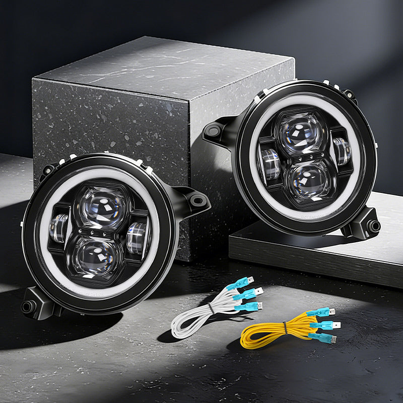 Jeep JL LED Headlights with halo lighting function