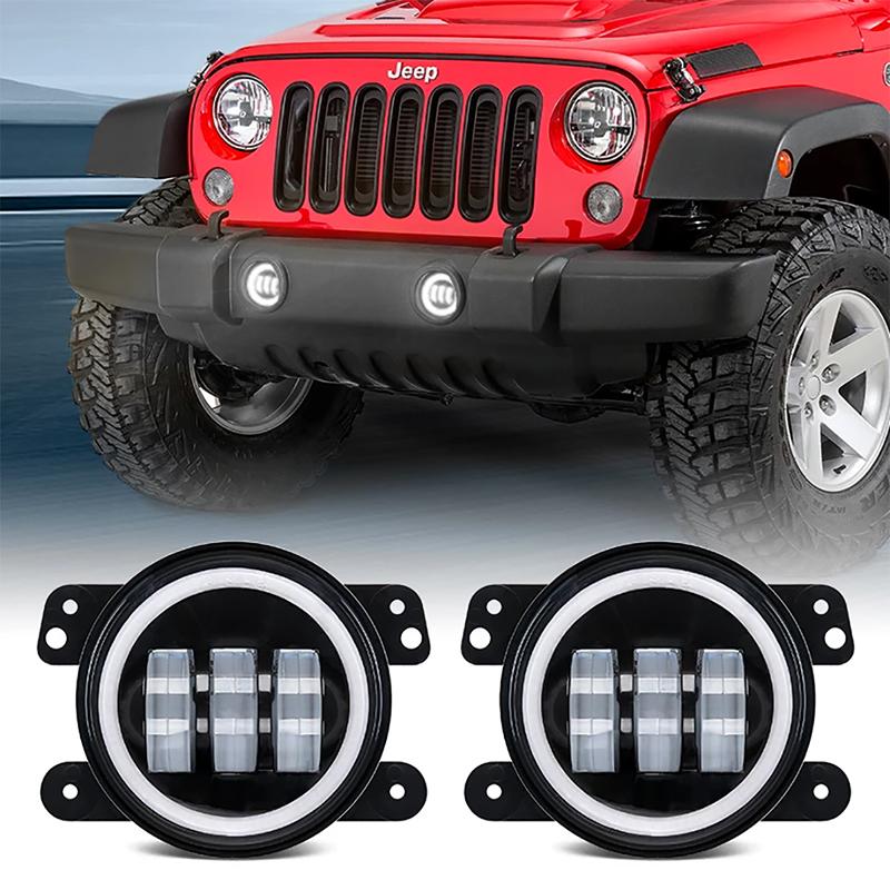 4 inch LED fog lights fit Jeep wrangler jk