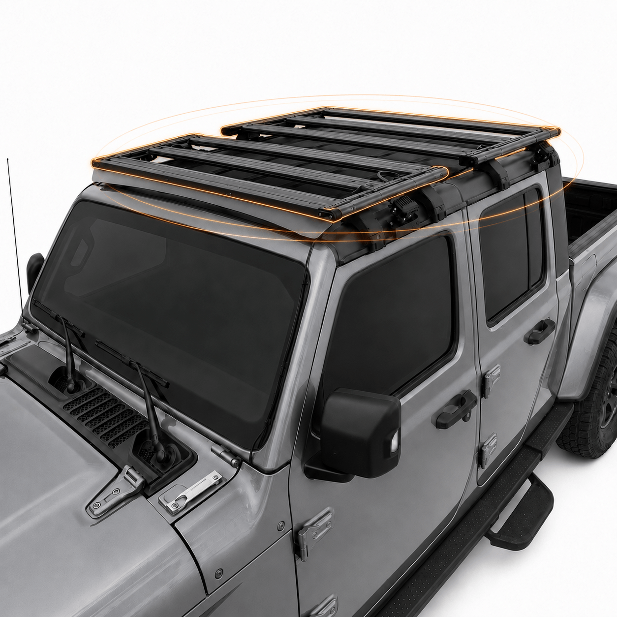 Exceed Fabrication aluminum roof rack for Jeep Wrangler JL JLU and Gladiator JT