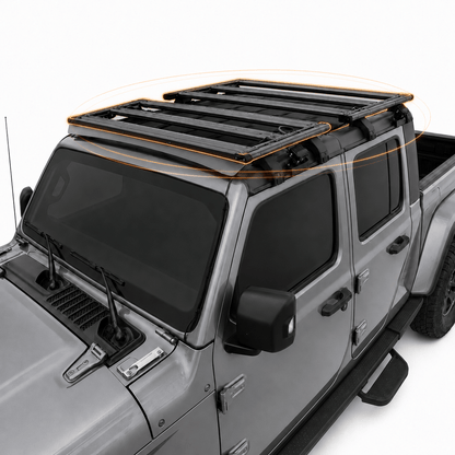 Exceed Fabrication aluminum roof rack for Jeep Wrangler JL JLU and Gladiator JT