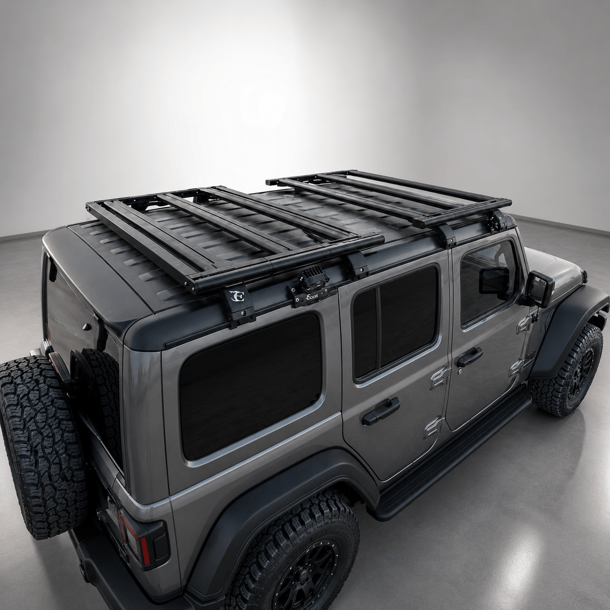 Exceed Fabrication aluminum roof rack for Jeep Wrangler JL JLU and Gladiator JT