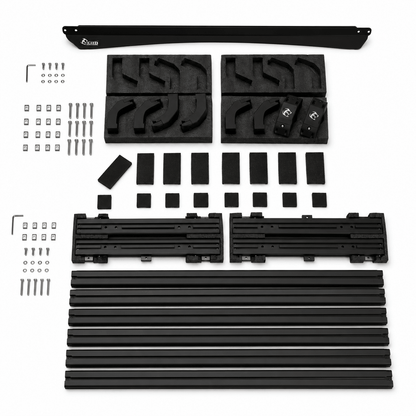 Jeep Gladiator JT hardtop roof rack with matte black aluminum construction