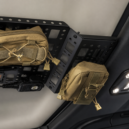 Tactical overhead molle panel storage rack for 2018+ Jeep Wrangler JL and Gladiator JT