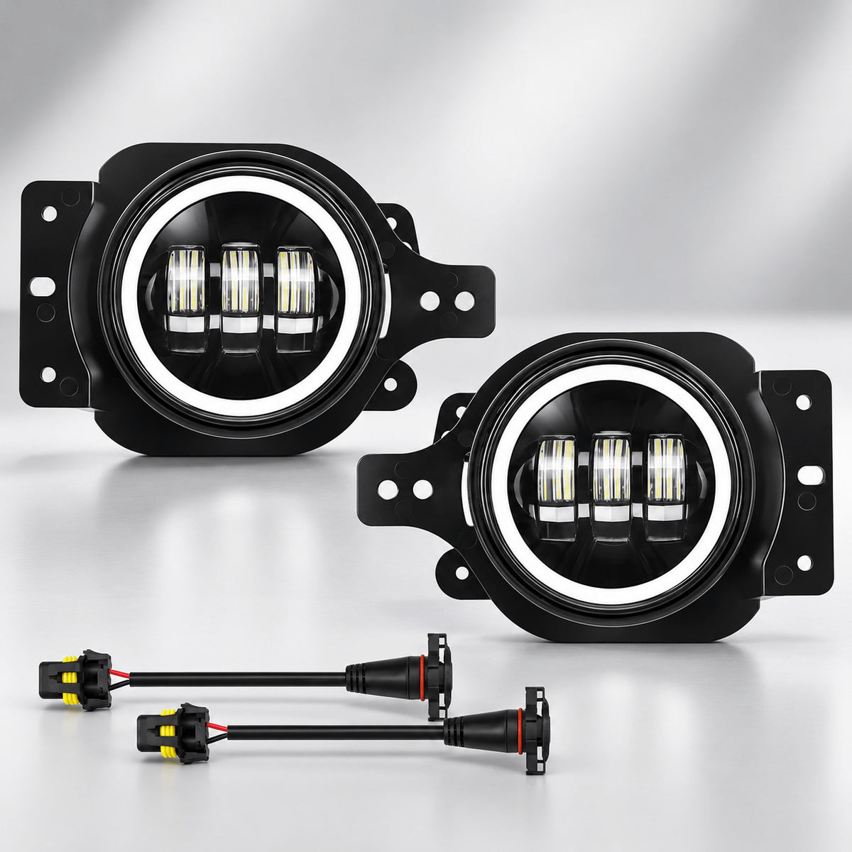 JL Mega Bundle - 9 Inch LED Halo Headlights with Turn Signals, Fogs, Tail Lights, Brake Lights For Jeep Wrangler JL