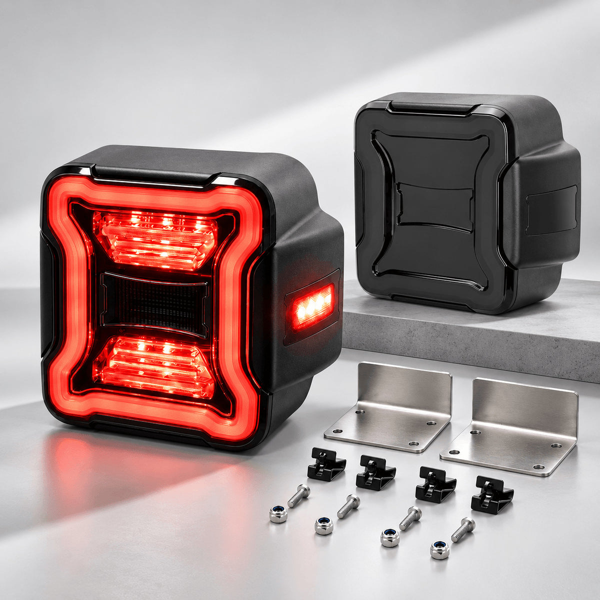 JL Mega Bundle - 9 Inch LED Halo Headlights with Turn Signals, Fogs, Tail Lights, Brake Lights For Jeep Wrangler JL
