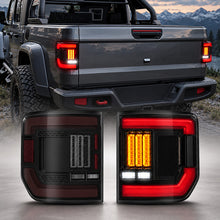 Flush Mount LED Tail Lights Compatible Blind Spot Sensor for Jeep Gladiator | Smoke Lens
