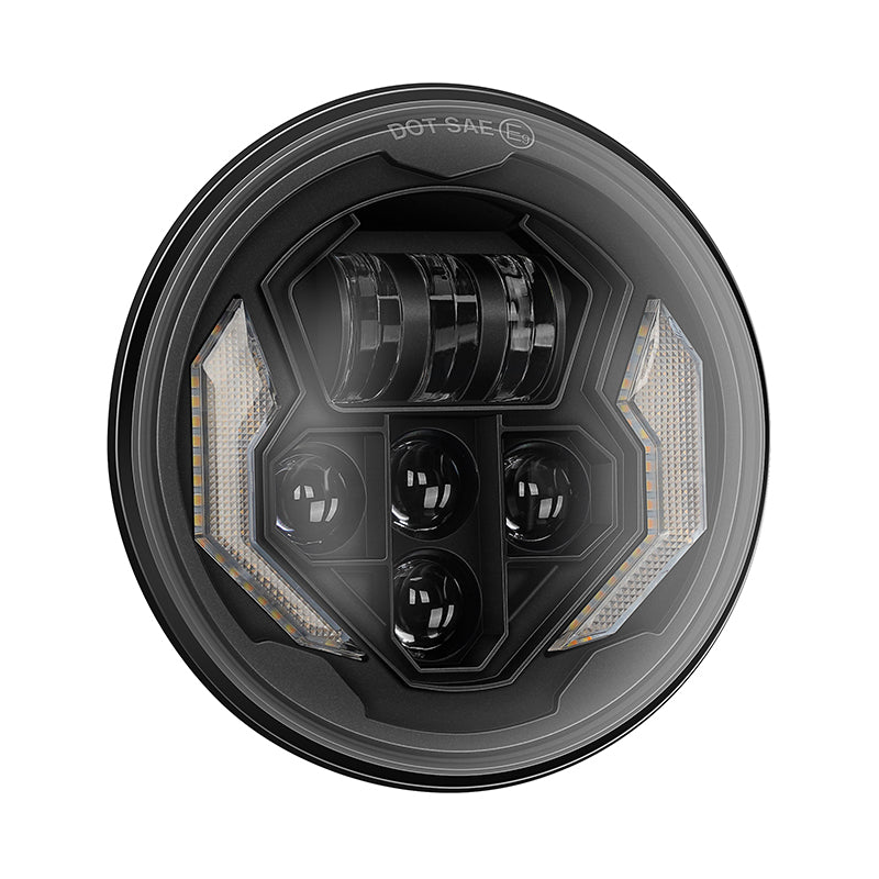 7'' LED Headlights with DRL & Turn Signals for 1997-Later Jeep Wrangler | Lightning Style