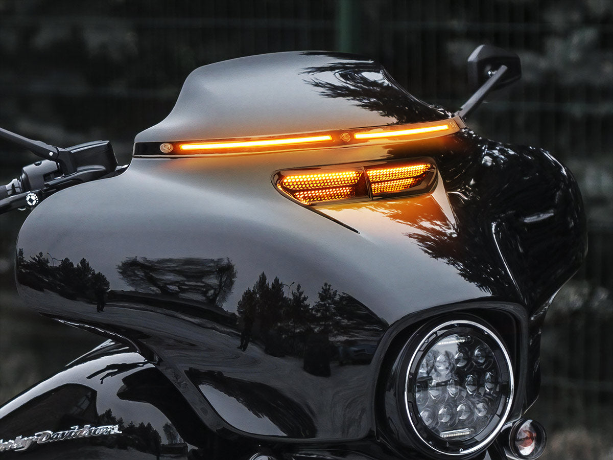 LED Windshield Trim Lights perfect fit for Harley-Davidson Street Glide, Electra Glide, Tri Glide