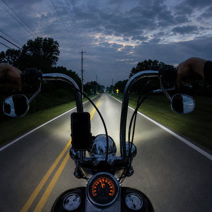 7-inch LED Black Powerful Harley Motorcycle Honeycomb Headlight | E-mark DOT